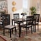 Baxton Studio Jackson Sand Upholstered and Espresso Wood 5-Piece Dining Set 166-10764-8026 - alternate 4